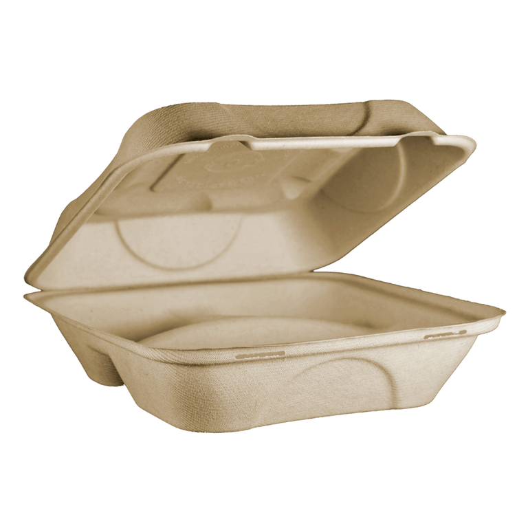 9x9x3 Eco-Friendly Disposable Takeout Container -Single Compartment (300  Count)